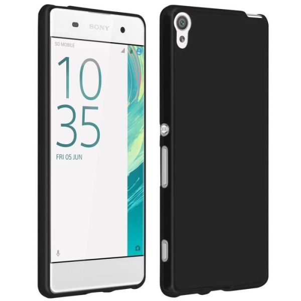 Coque Souple - Sony - Xperia XA - Silikone Gel - Stødbeskyttelse - Mat og Glansfuld Finish Svart