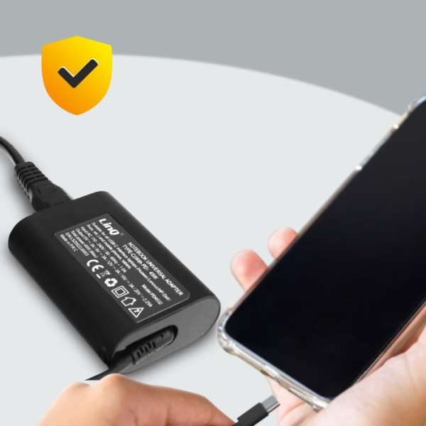 Netoplader - LINQ - PD4532 - Strømforsyning 45W - USB-C - Sort svart