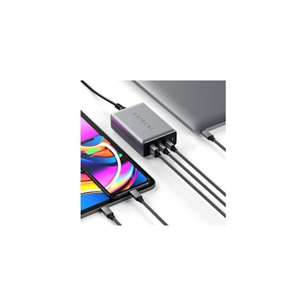 Satechi USB C PD Laptop Bordsladdare 100W Grå Grå