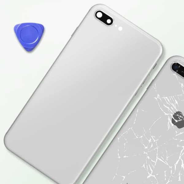Chassi iPhone 8 Plus - AVIZAR - Grå - Ersättning Baksida - Hög Kvalitet - 90 g Vit