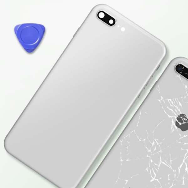 iPhone 8 Plus Chassi - AVIZAR - Grå - Bakre glasbyte - Estetisk reparation Vit