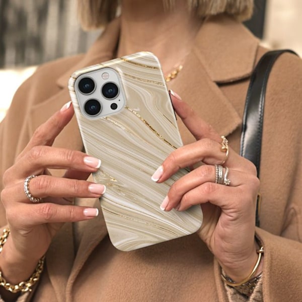 Elegant skal för iPhone 13 Pro Full Glam Burga Guld Gul