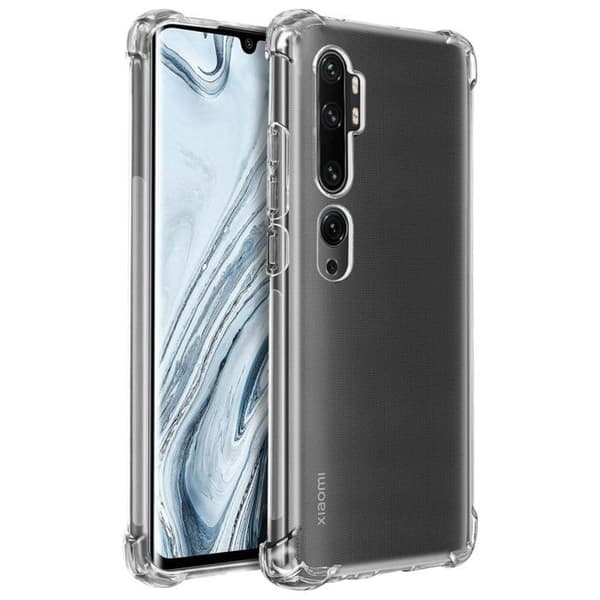 Coque Xiaomi Mi Note 10 / 10 Pro Silikon Antichockar Förstärkta hörn Akashi Transparent Vit
