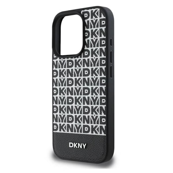 DKNY Musta MagSafe-alareunuksella varustettu suojakuori iPhone 16 Prolle Vit