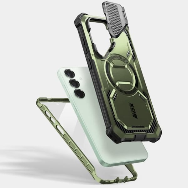 Coque Intégrale för Samsung S25 Plus Stöttålig MagSafe Kompatibel I-Blason Grön Grön