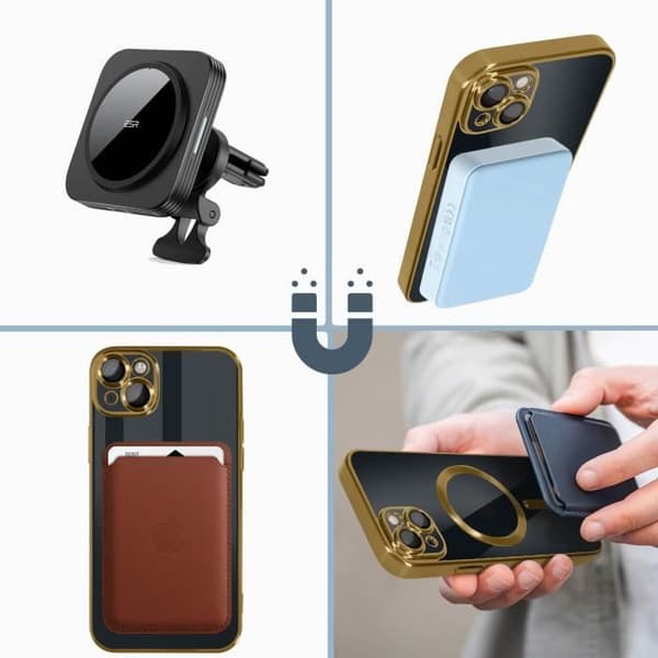 Coque - Apple - iPhone 14 Plus - Silikon - Guld - Kompatibel med MagSafe Guld