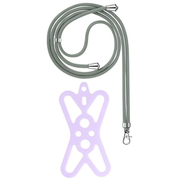 Smartphone-lanyard med silikon Universal Stretchable Justerbar 90cm lavendel