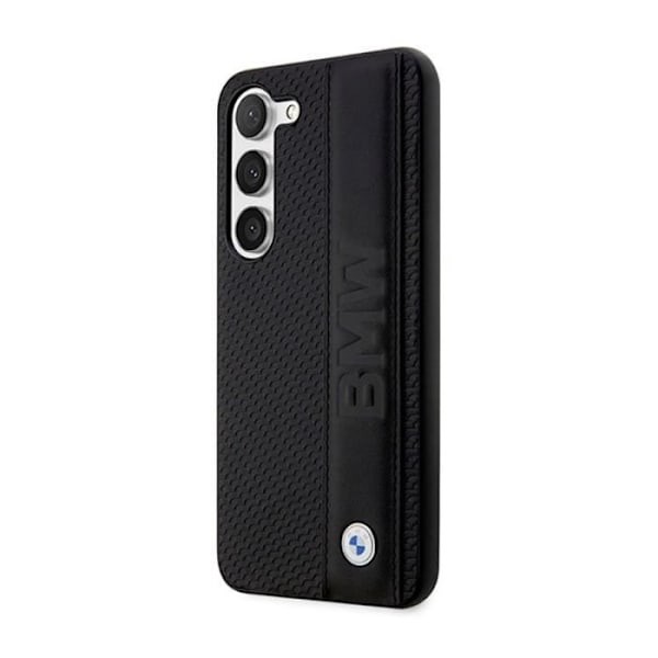 BMW tekstureret læder -amp Stripe - Etui til Samsung Galaxy S23+ (sort) - 3666339114527