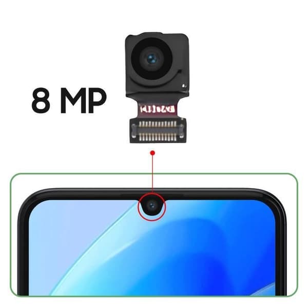 Frontkamera - Huawei Nova Y70 - 8MP - Sort - Erstatningskamera Svart