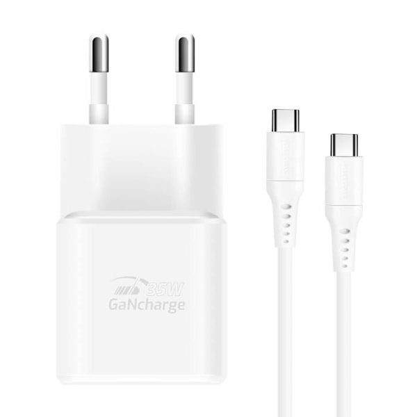 Swissten Ultra-Fast 35W GaN USB C Netoplader Hvid Vit