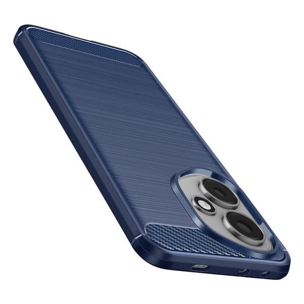 Cover - MEDDELE - Honor 400 - Silikone - Carbon Design - Børstet Blå Blå