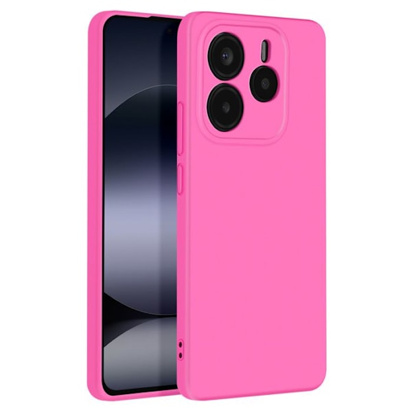 Coque til Xiaomi Redmi Note 14 5G Semi-hård Soft-touch Anti-fingeraftryk Fuchsia Rosa