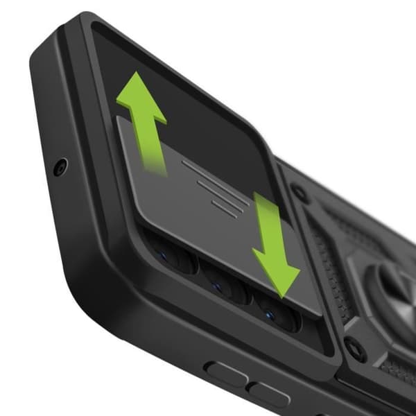 Coque til Samsung Galaxy A26 med ringefunktion og kamerabeskyttelse Mayaxess Sort Svart