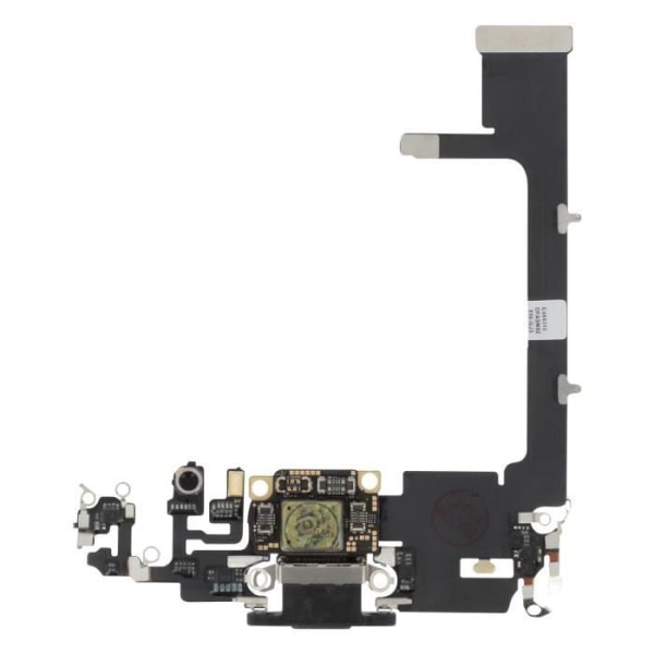 Lightning Opladerconnector - AVIZAR - iPhone 11 Pro - Sort - Inkluderer Mikrofon - Reparerer Opladningsproblemer Svart