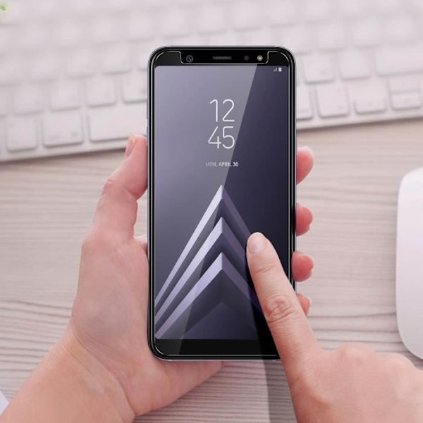 Suojakalvo Samsung Galaxy A6 Plus -puhelimeen - AVIZAR - Karkaistu lasi - Naarmuuntumaton - Erittäin ohut