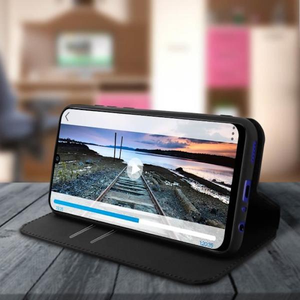 Hus - AVIZAR - Huawei P Smart 2019 / Honor 10 Lite - Ekologiskt läder - Stående funktion - Kortfack Svart