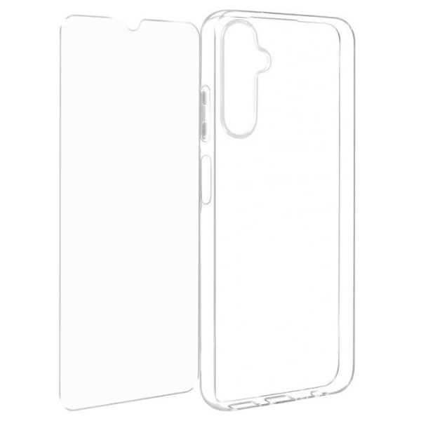 Etui til Samsung Galaxy A05s Hard med 9H hærdet glas 4smarts Transparent Transparent