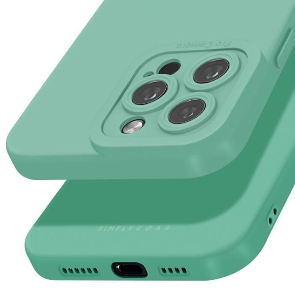 Fodral till iPhone 16 Pro Max Silikon Matt Soft Touch Camera Protected Roar Pale Green Grön