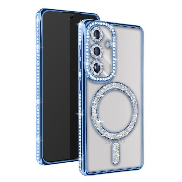 Coque - BEKRÆFT - Samsung Galaxy S24 - Stiv - Krystaller - MagSafe Beskyttelse Blå