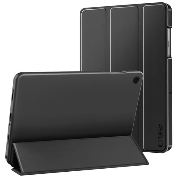 Klapskede til Galaxy Tab A11 Plus med Multi-vinkel støtte og Auto-sleep Tech Protect Sort Svart