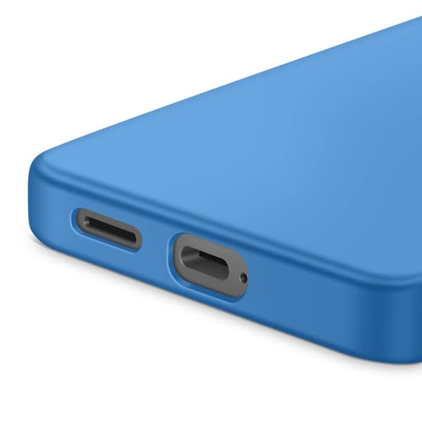 Coque - AVIZAR - Galaxy S25 Edge - Semi-Hårdført Silikone - Blød-Touch - Blå Blå