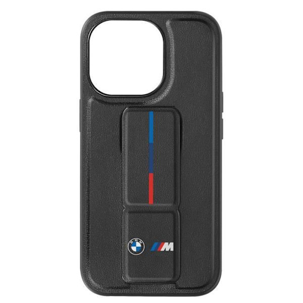 Fodral för iPhone 15 Pro Stöd i konstläder Stöd BMW Svart Svart