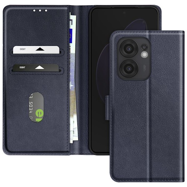 Etui til Oppo Reno 13 F / 13 FS Klap Wallet og Video Støtte Blå Nat Blå