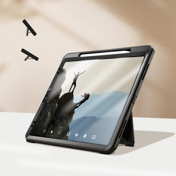 Helt fodral för iPad Pro 12.9 Stötsäkert med Kickstand Supcase Svart Svart