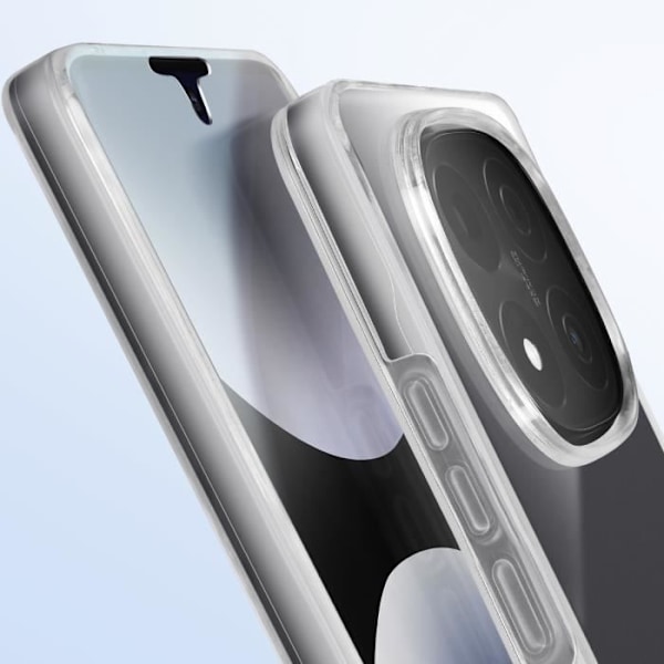 Kokonainen kotelo Redmi Note 14 Pro -puhelimelle, jossa kohotettu kamera, läpinäkyvä Transparent