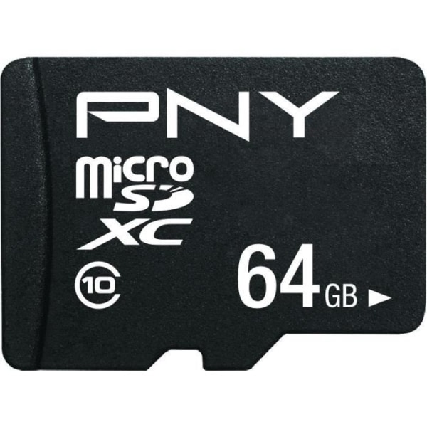 PNY MICROSD 64GB PERFORMANCE PLUS C10 minneskort