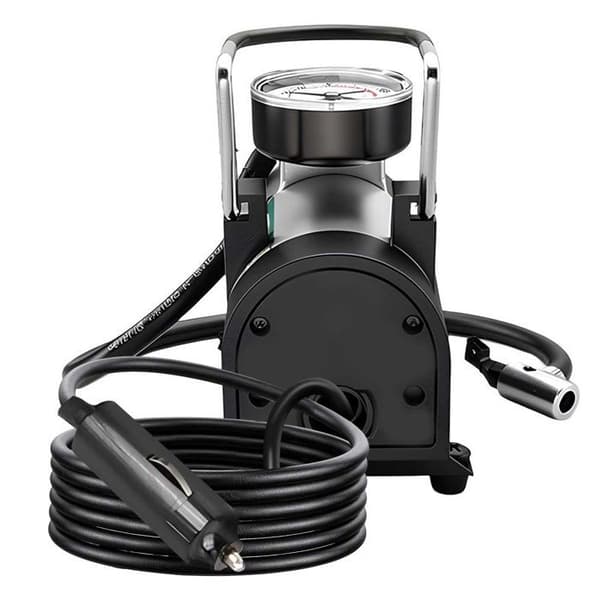 Bärbar luftkompressor - AVIZAR - 12V/120W - 250 PSI - Analog manometer - ABS/metall