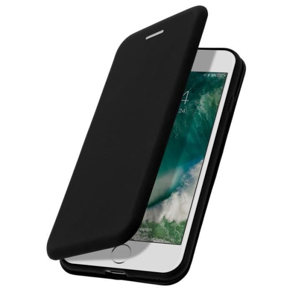Housse iPhone 7 og 8 - AVIZAR - Etui til kort - Polycarbonat - Sort - Video stativ Svart