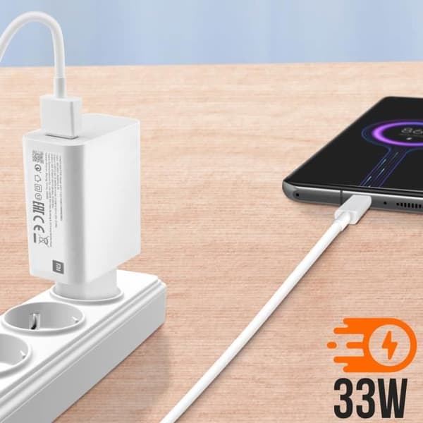 USB Netadapter - Xiaomi - MDY-11-EZ - 33W - Hurtigopladning - Sikker opladning Vit