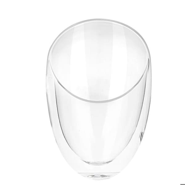 Verres Double Paroi - CHEFFINGER - 350ml - Glas Borosilikat - 2-pack - Transparent Vit