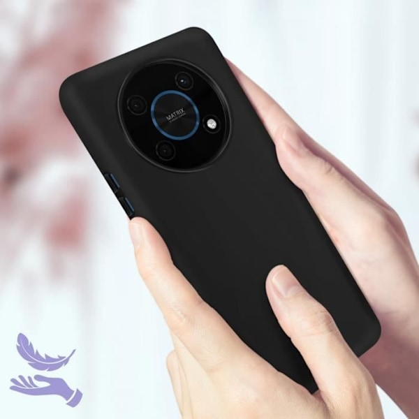 Honor Magic 4 Lite fodral - AVIZAR - Halvstyv silikon - Tunn svart - Effektivt skydd