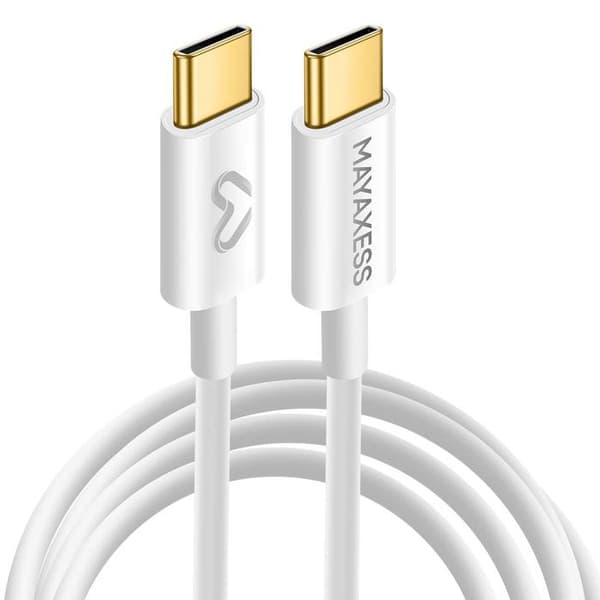 USB-C ladekabel 1m til Google Pixel 10 Pro Fold Mayaxess Hvid Vit