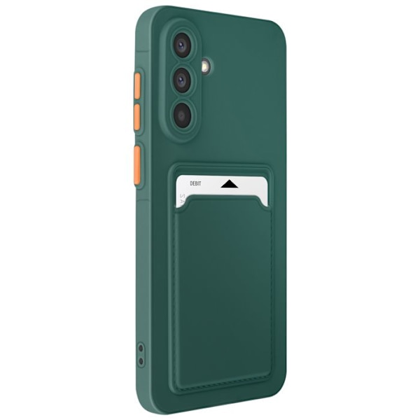 Coque för Samsung Galaxy A56 Med kortfack Mjuk Anti-spår Grön Mörk Grön