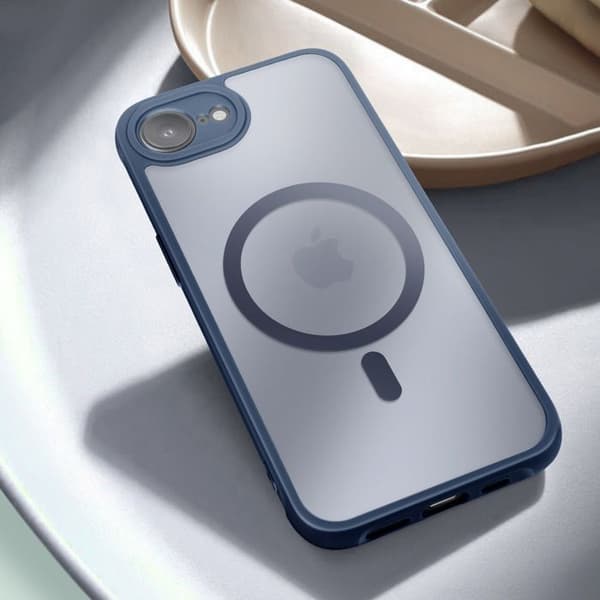 Cover til iPhone 17e Kompatibel med MagSafe Frost Farve Mørkeblå Blå