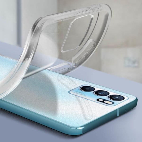 Skyddshölje - Bigben - Oppo Reno 6 - Silikon gel - Transparent - Lätt Klar vit
