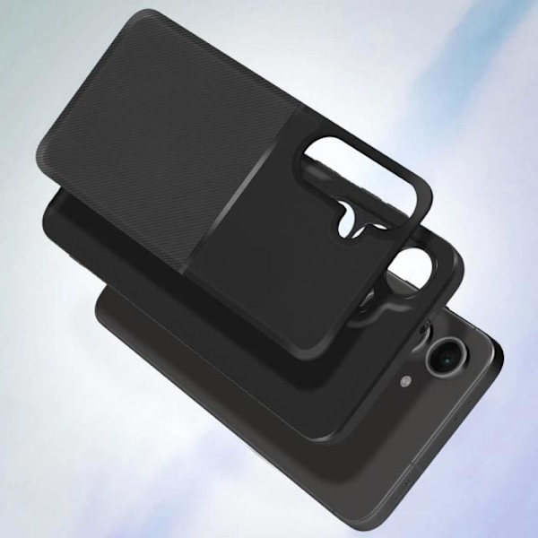 Skal för Samsung Galaxy S24 FE Bi-material Stöttålig Svart Svart