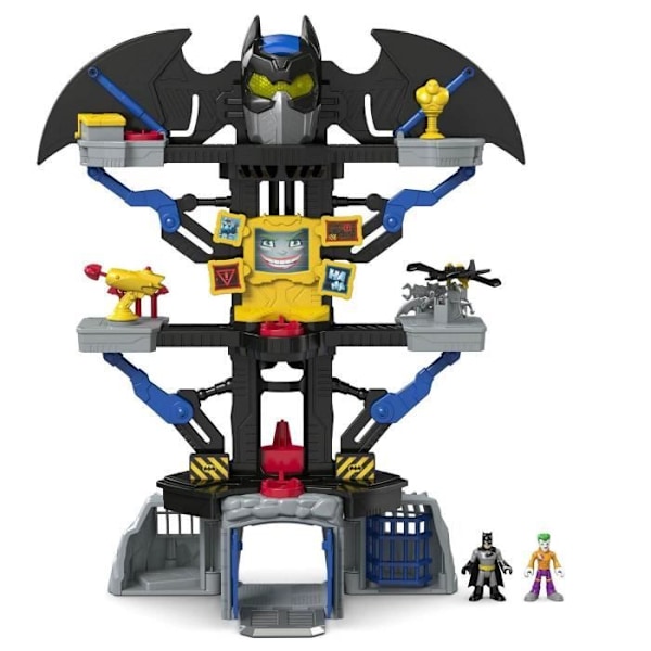 Lelu - Imaginext - Muunnettava Batcave - Batman License - 3-vuotiaille ja sitä vanhemmille lapsille - Sisustus - Musta Svart