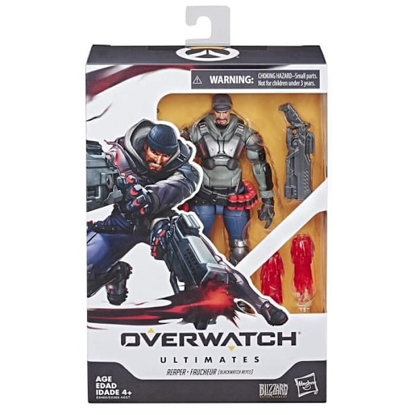 Overwatch actionfigur - HASBRO - Blackwatch Reyes (Reaper) Skin - 15 cm - Nytt Svart