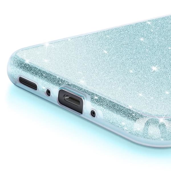 Coque Paillette för Samsung Galaxy A35 Ultrafin Silikon Blå Blå