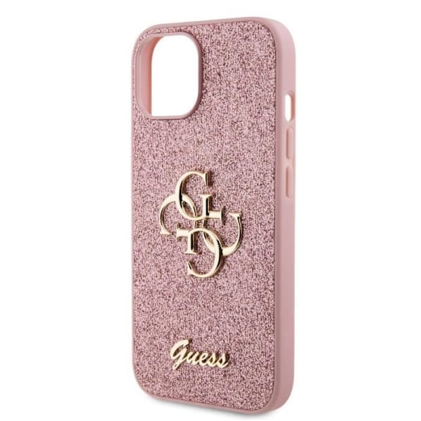 "iPhone 13 Glitter-kuori metallilogolla Guess Rose" Rosa