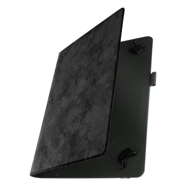 Universal 10-tums tabletfodral läderimitation Marmor Design Svart videostöd Svart