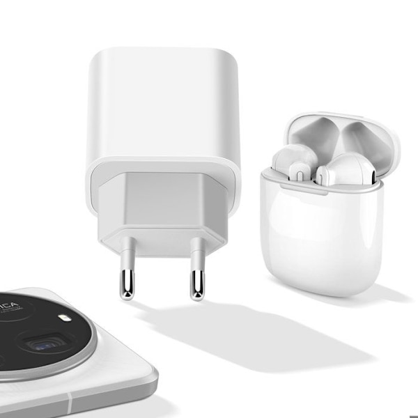 USB C Power Delivery 20W Vegglader Mayaxess Hvid Vit