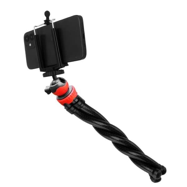 Octopus Support - AVIZAR - Fleksibel rotation 360° - Sort - til smartphone, GoPro, kamera