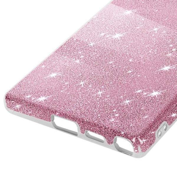 Kotelo - AVIZAR - Samsung Galaxy S24 Ultra - Glitter - Puolijäykkä silikoni - Hieno vaaleanpunainen Rosa