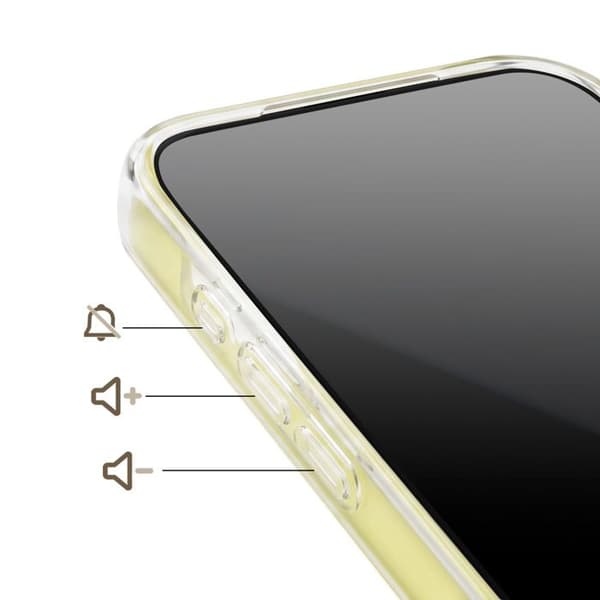 iPhone 17e cover med 3D-ananas mønster og forhøjet gul kant Gul