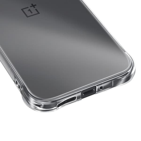 Siliconfodral för OnePlus Nord 6 med förstärkta hörn, transparent Vit